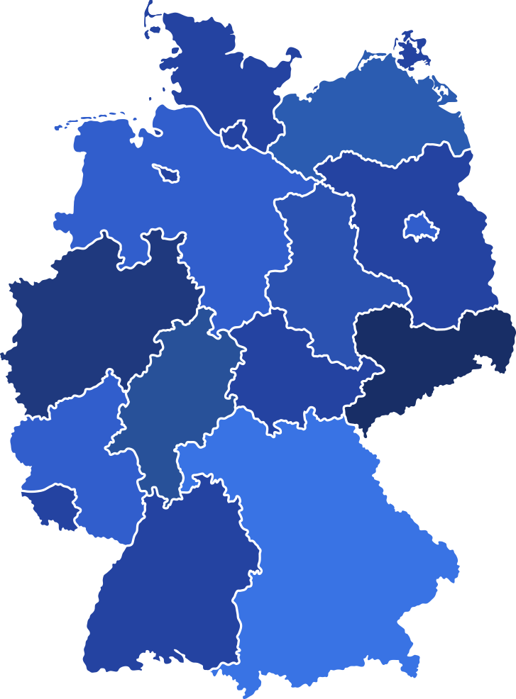 Karte von Deutschland - 