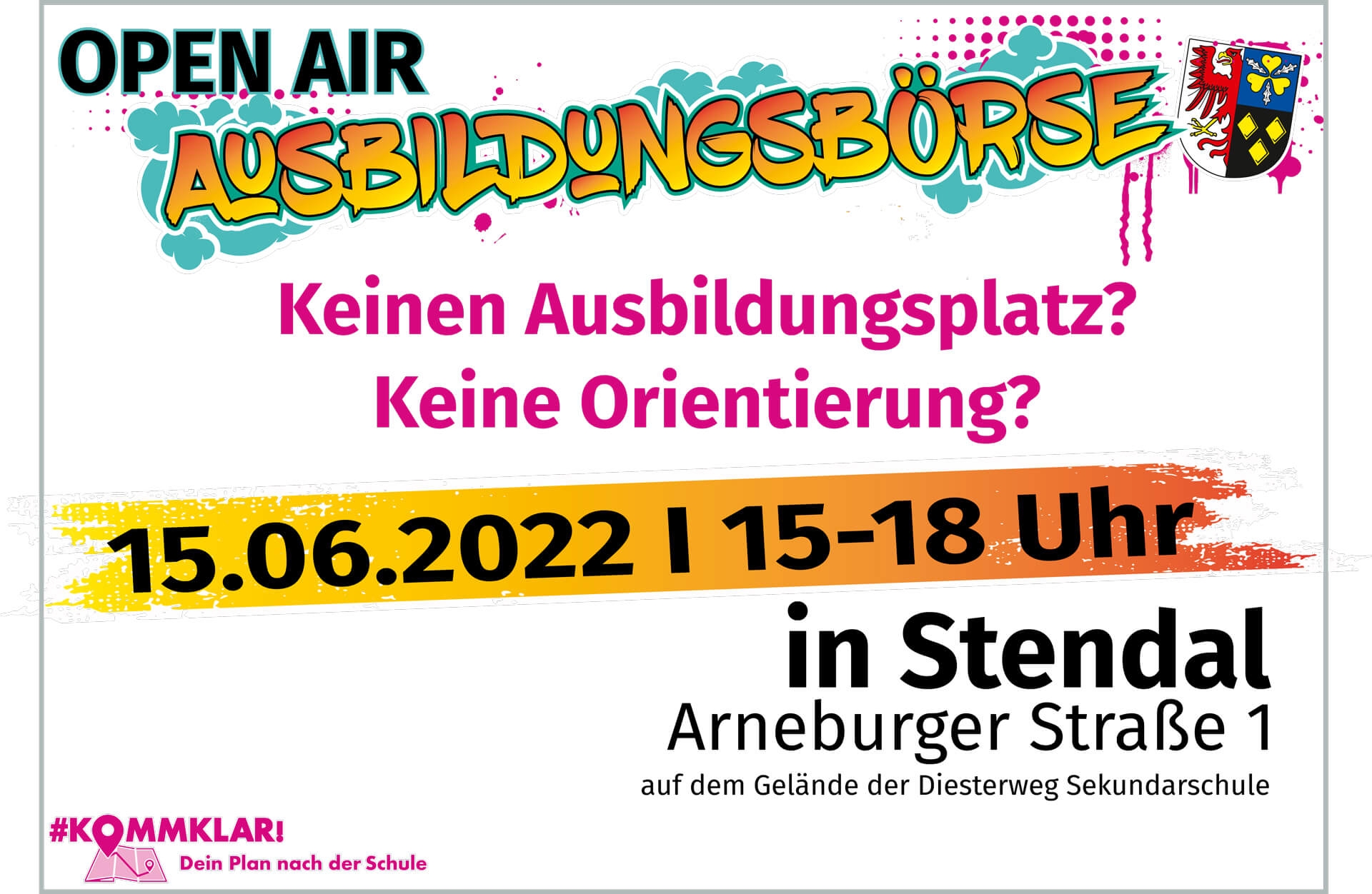 Termin Ausbildungsbörse Stendal am 15.06.2022 - 